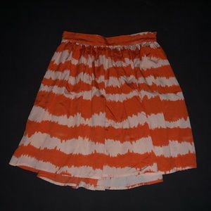 Orange and cream high waisted skirt🧡